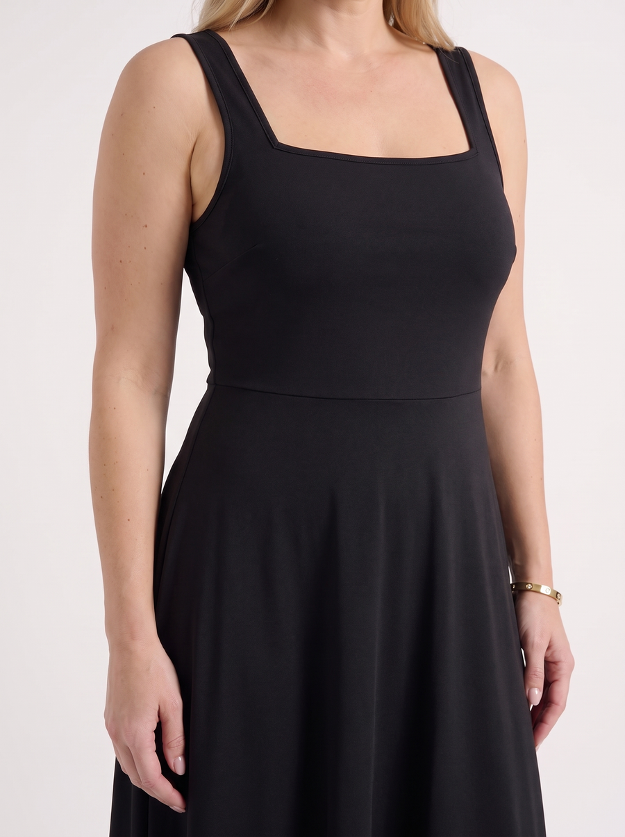 Dani Square Neck Sleeveless Midi Dress