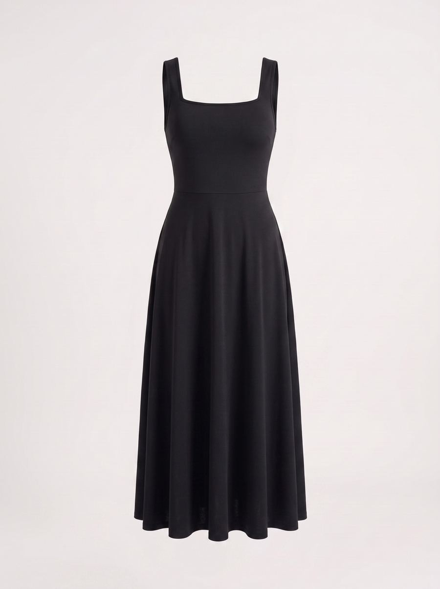 Dani Square Neck Sleeveless Midi Dress