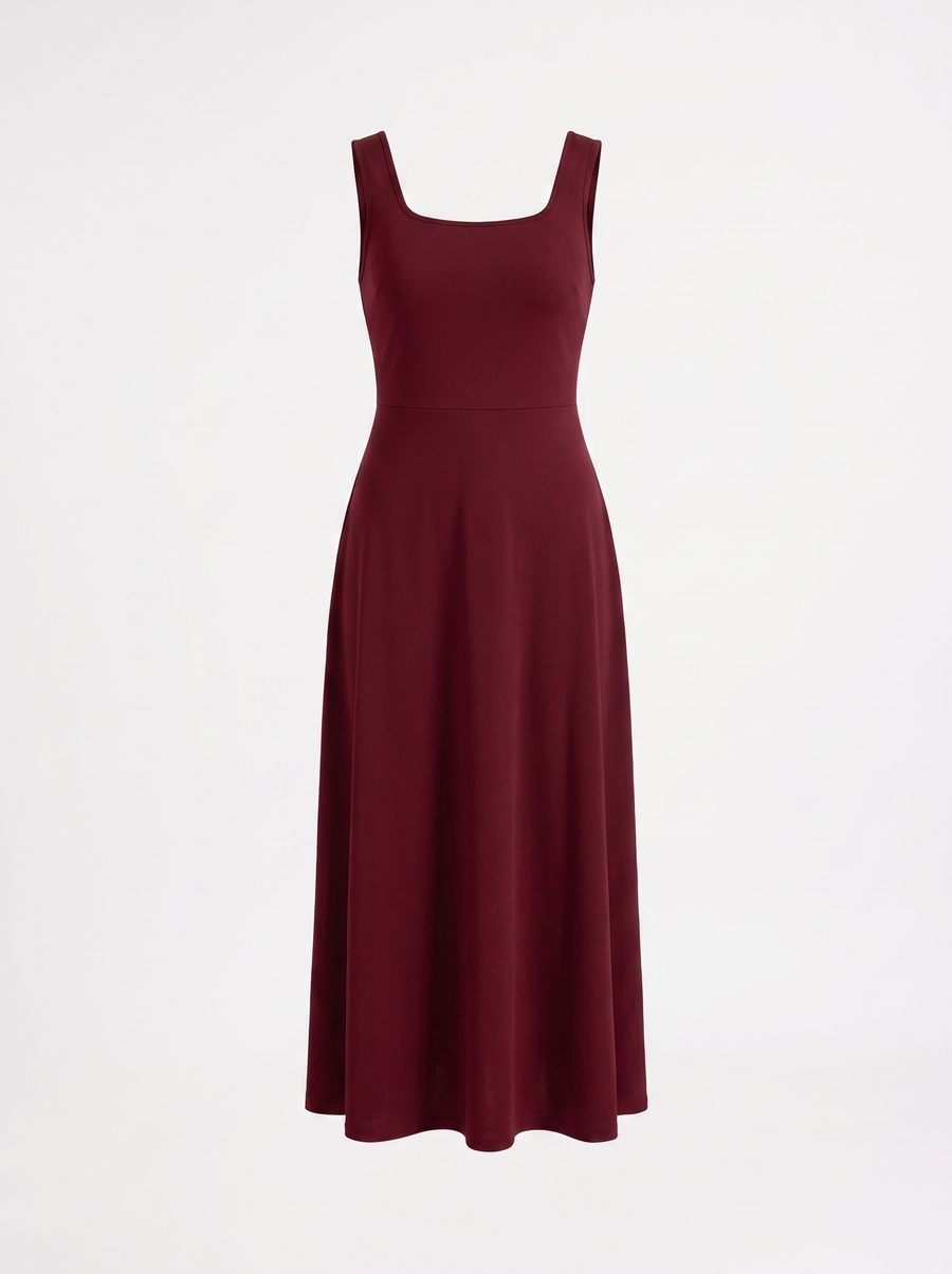 Dani Square Neck Sleeveless Midi Dress
