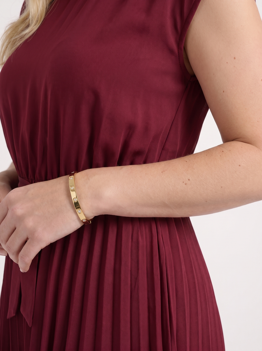 Lana Midikleid mit Plisseerock