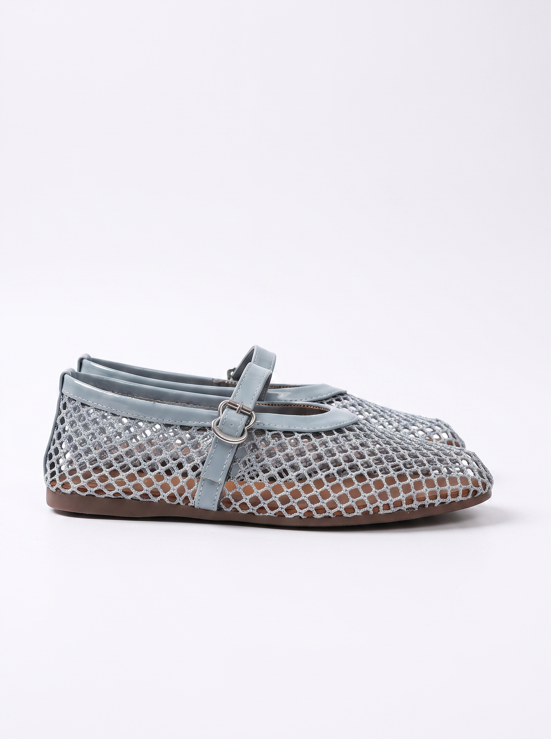 Ginger Netz-Ballerinas mit Spangenriemen