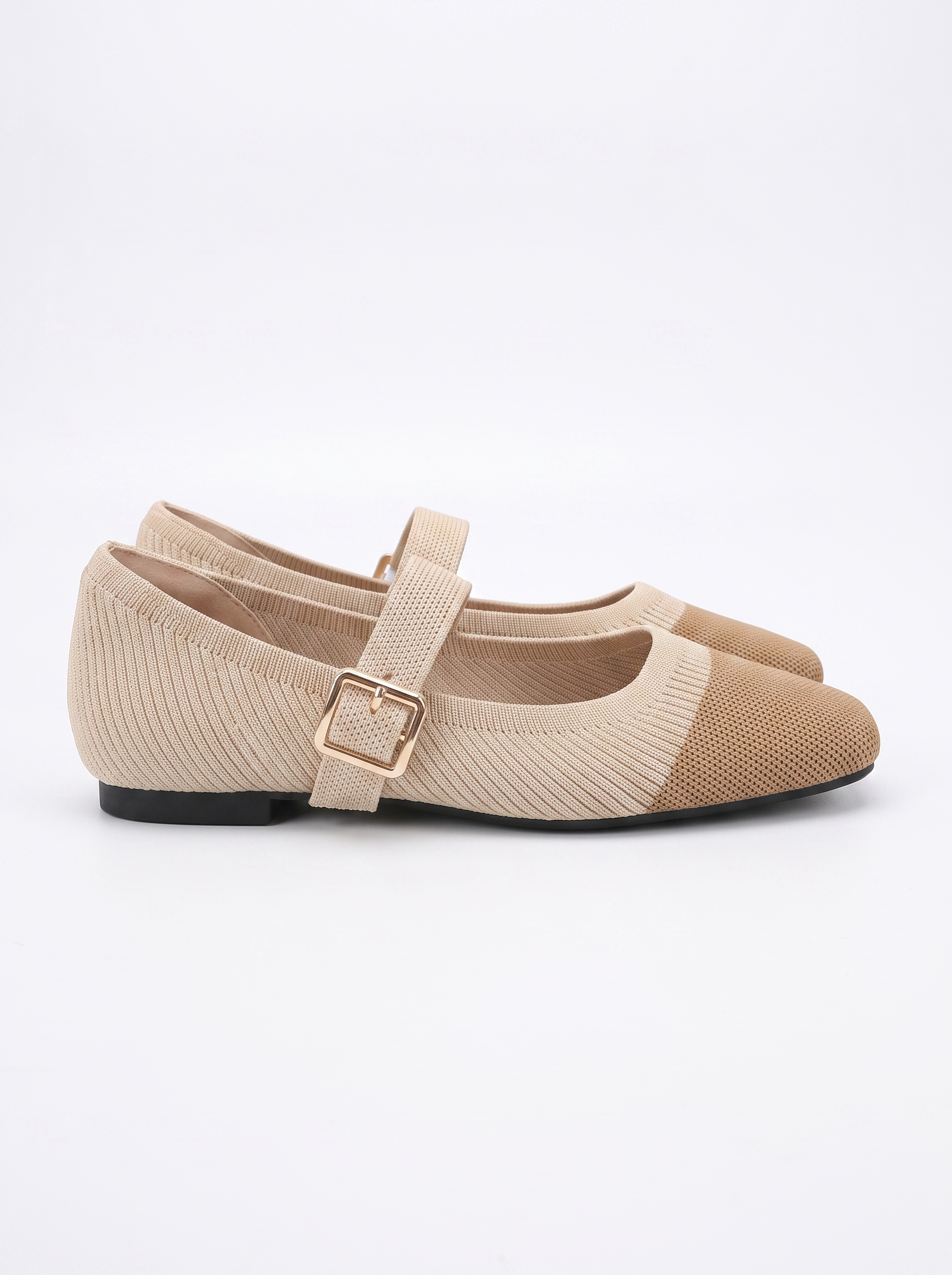 Mila Riemchenballerinas Strickoptik