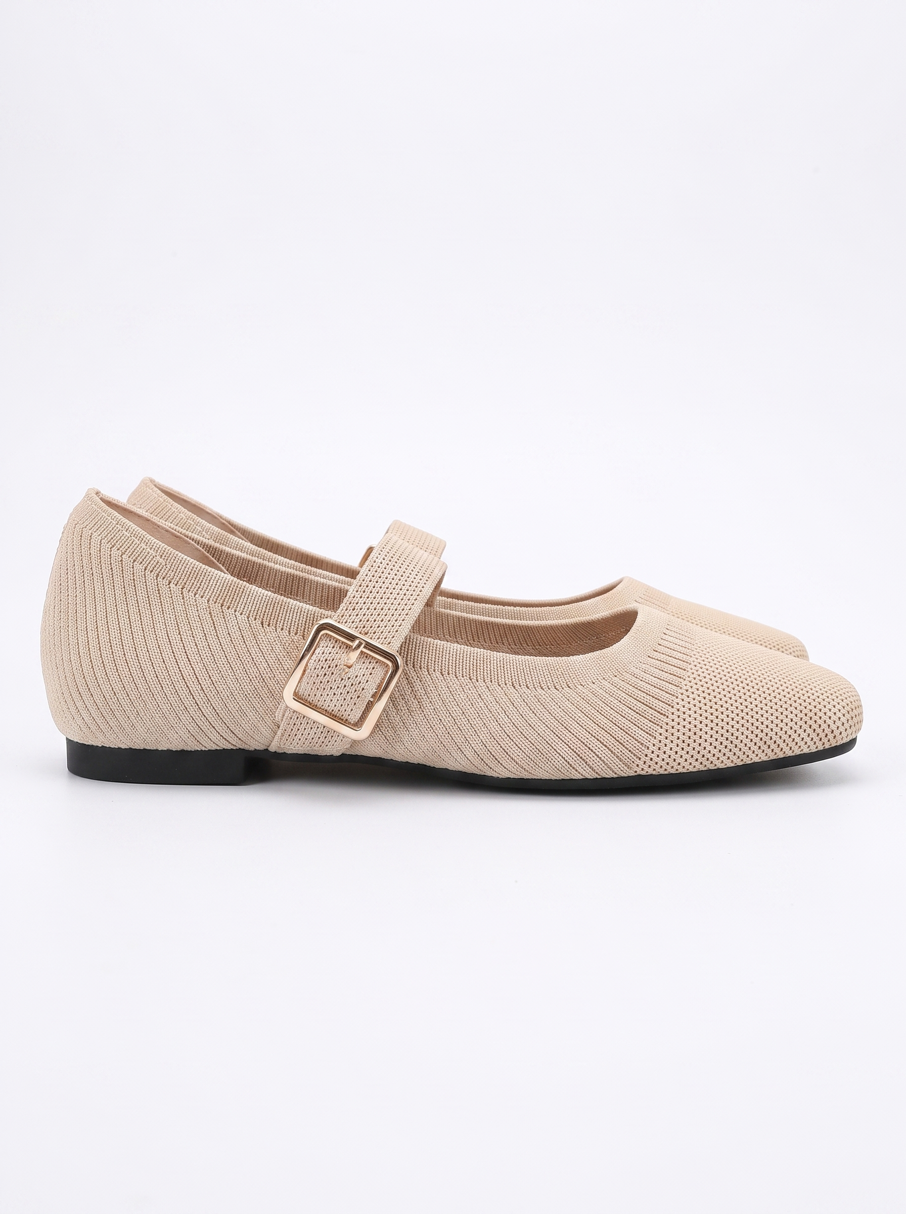 Mila Riemchenballerinas Strickoptik