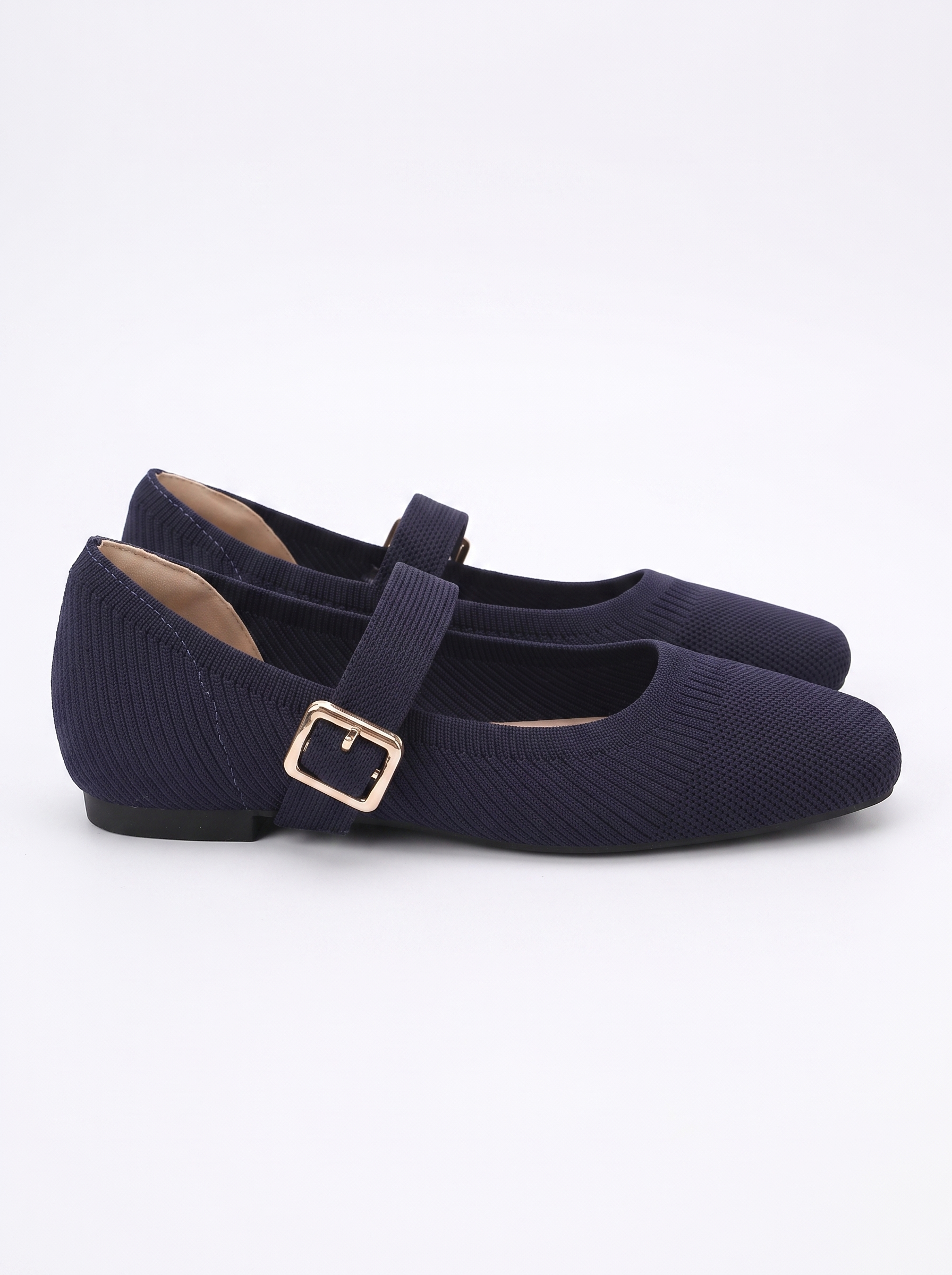 Mila Riemchenballerinas Strickoptik