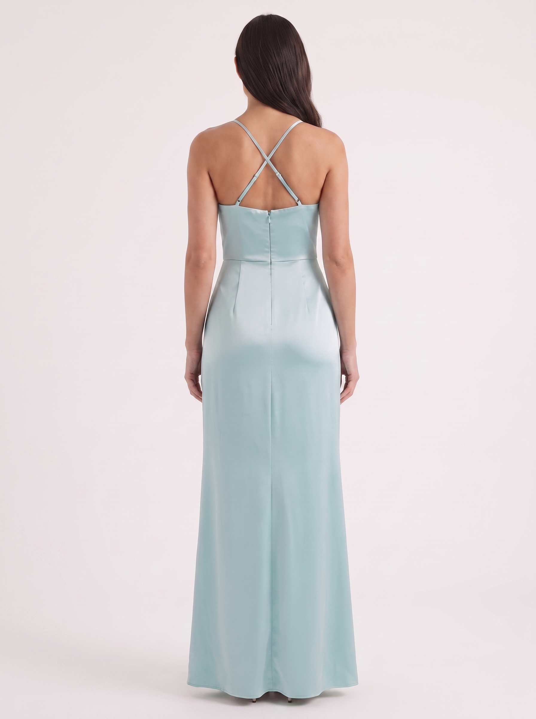 Rhiannon Seidiges Maxi-Slipkleid