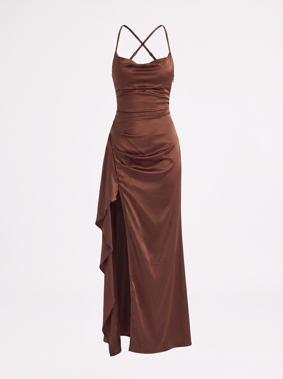 Rhiannon Seidiges Maxi-Slipkleid