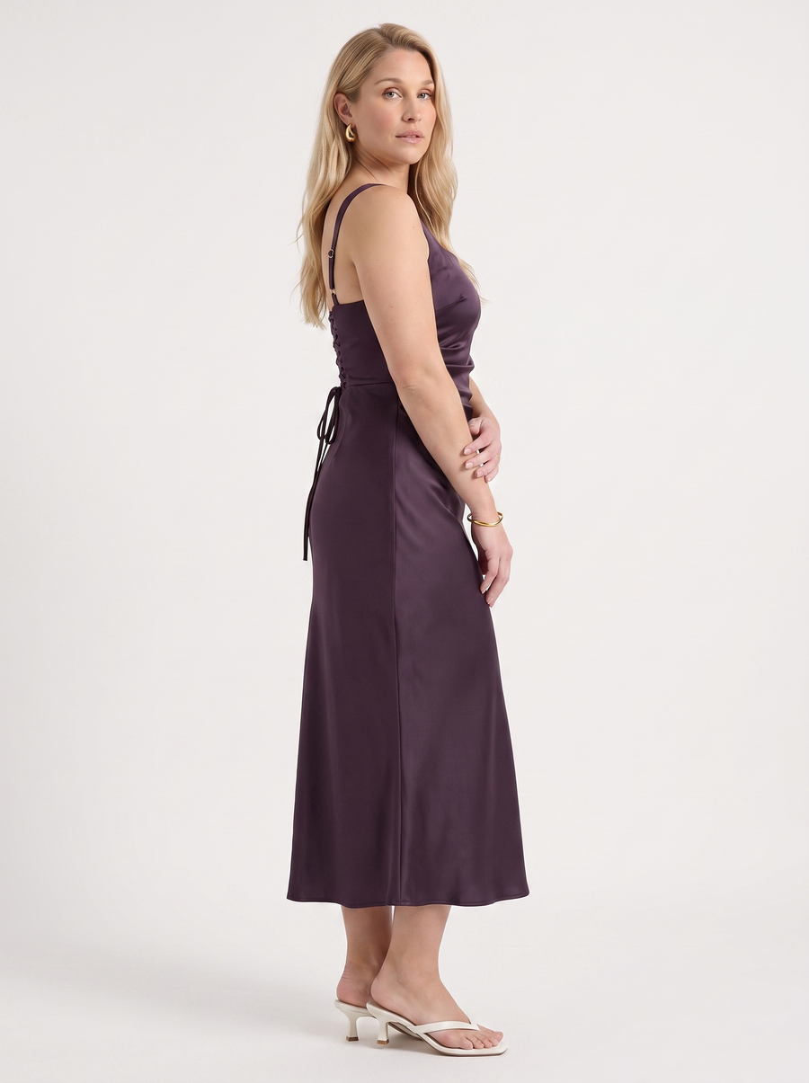 Lucia Midikleid mit glänzendem Finish
