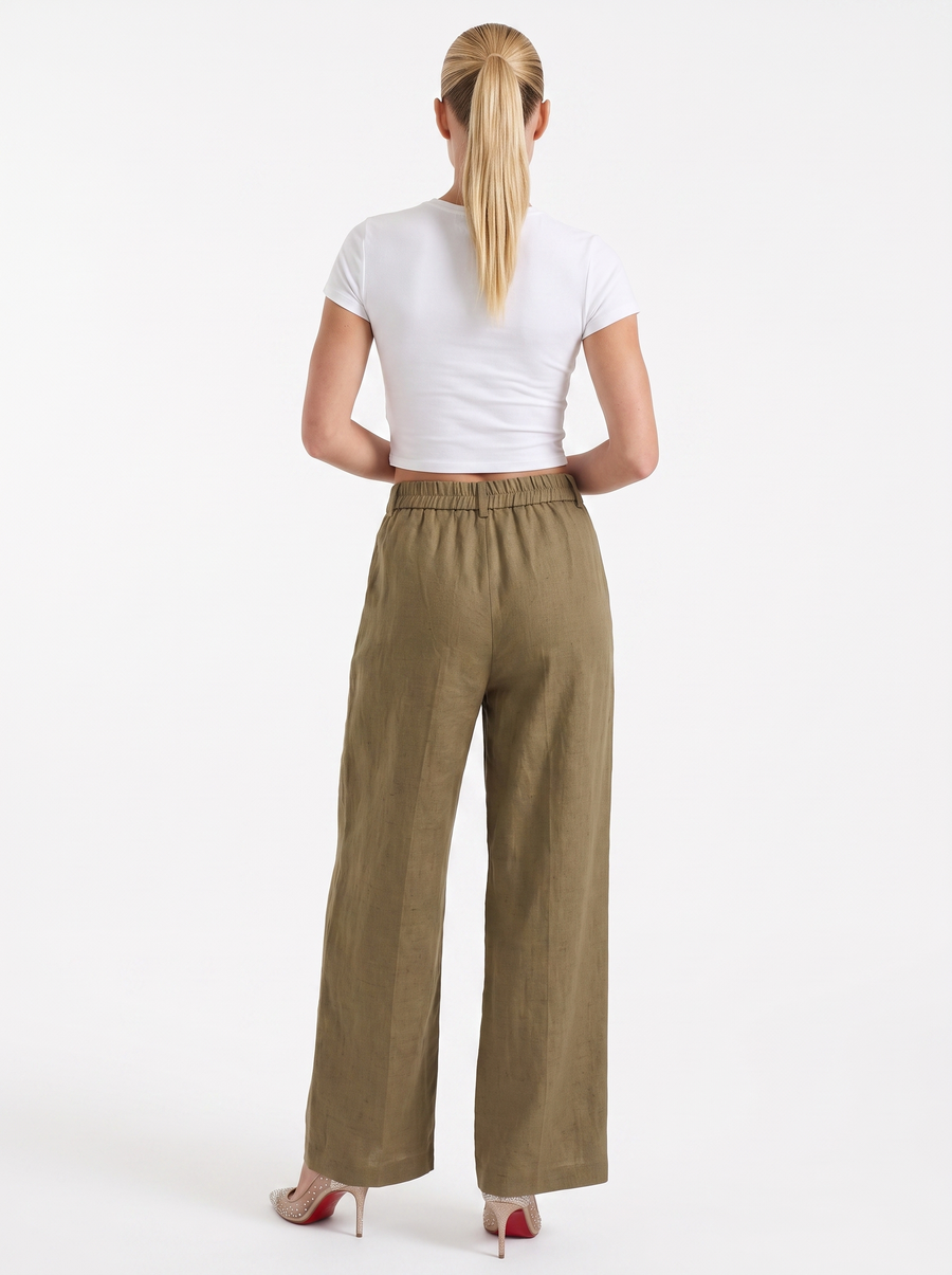 Courtney weite Hose aus Leinenmix