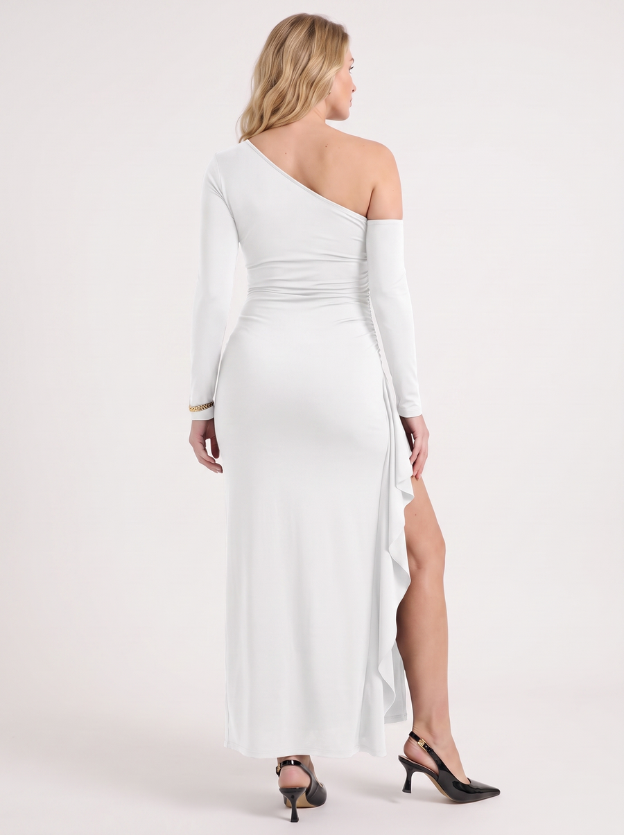 Alessandra Maxikleid mit Rollkragen und Beinschlitz