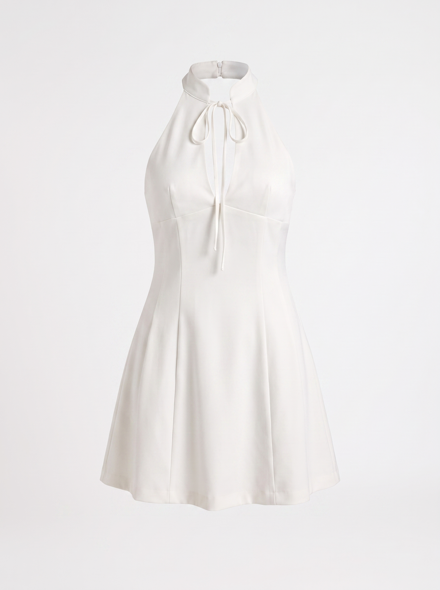 Noelia Halter-Minikleid mit ausgestelltem Rock
