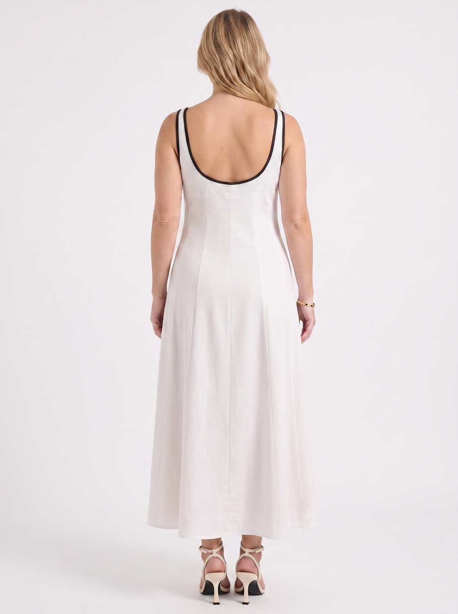 Gella Maxikleid mit Kontrastpaspel