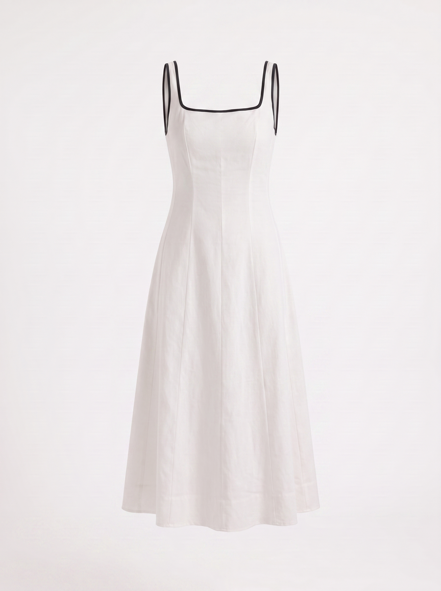 Gella Maxikleid mit Kontrastpaspel