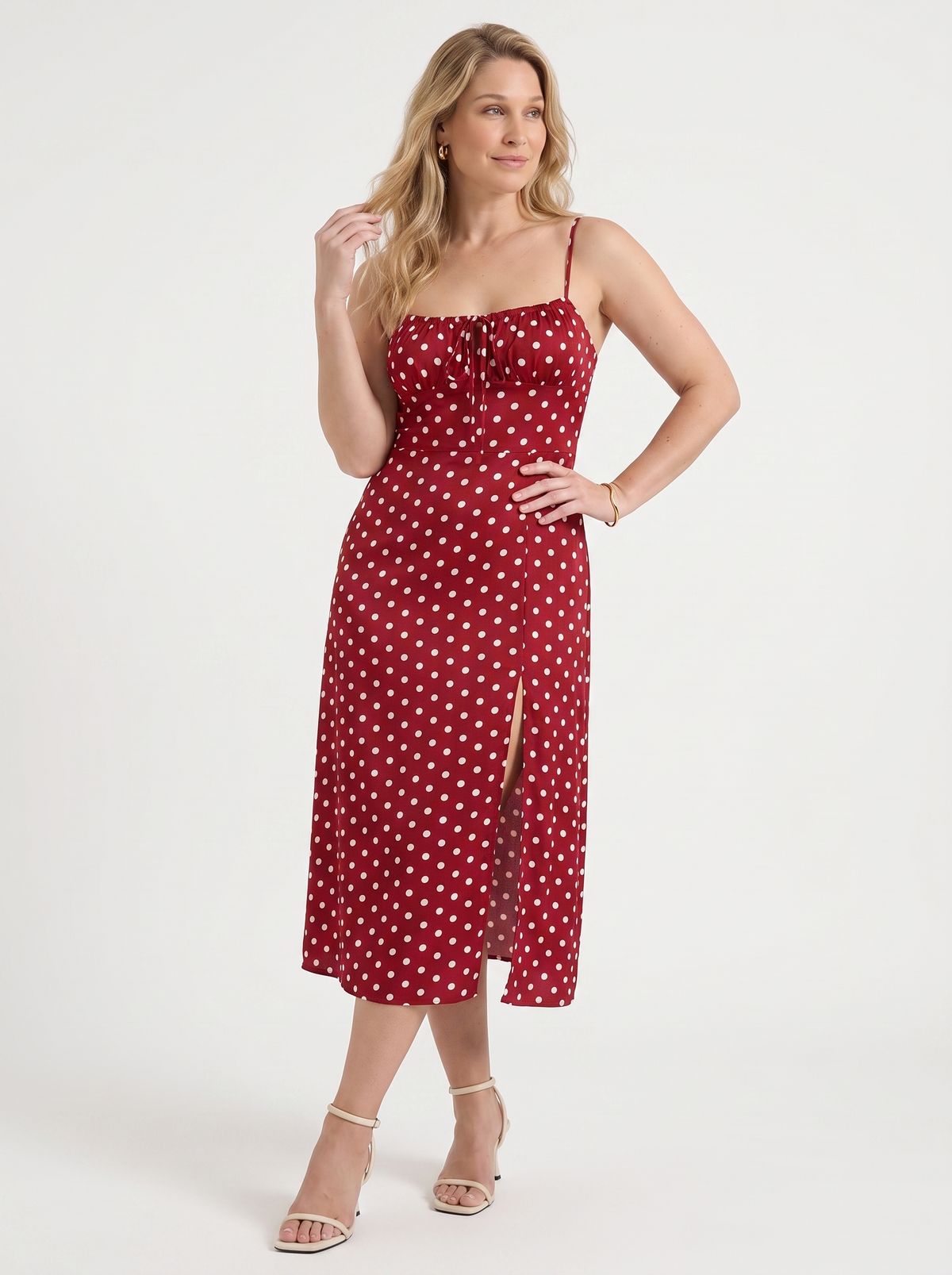 Issa Midikleid mit Punkteprint