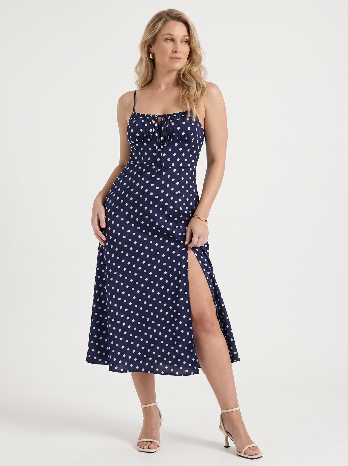 Issa Midikleid mit Punkteprint