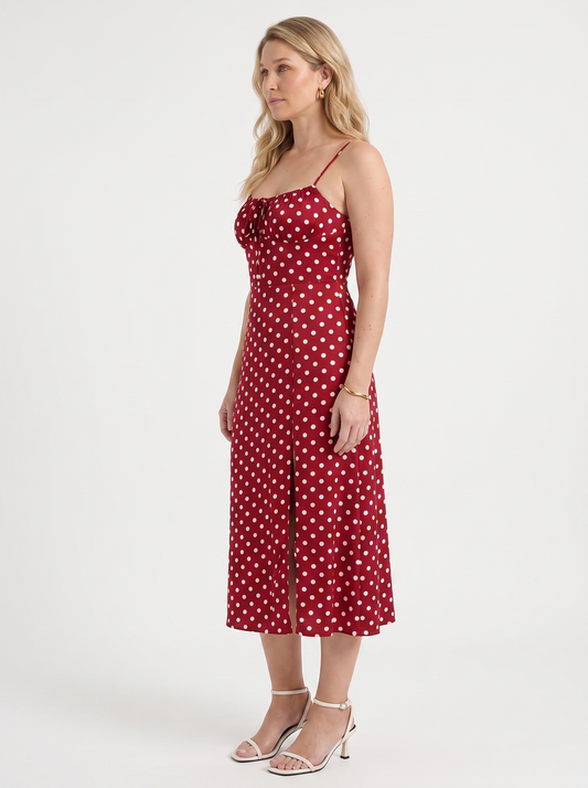 Issa Midikleid mit Punkteprint