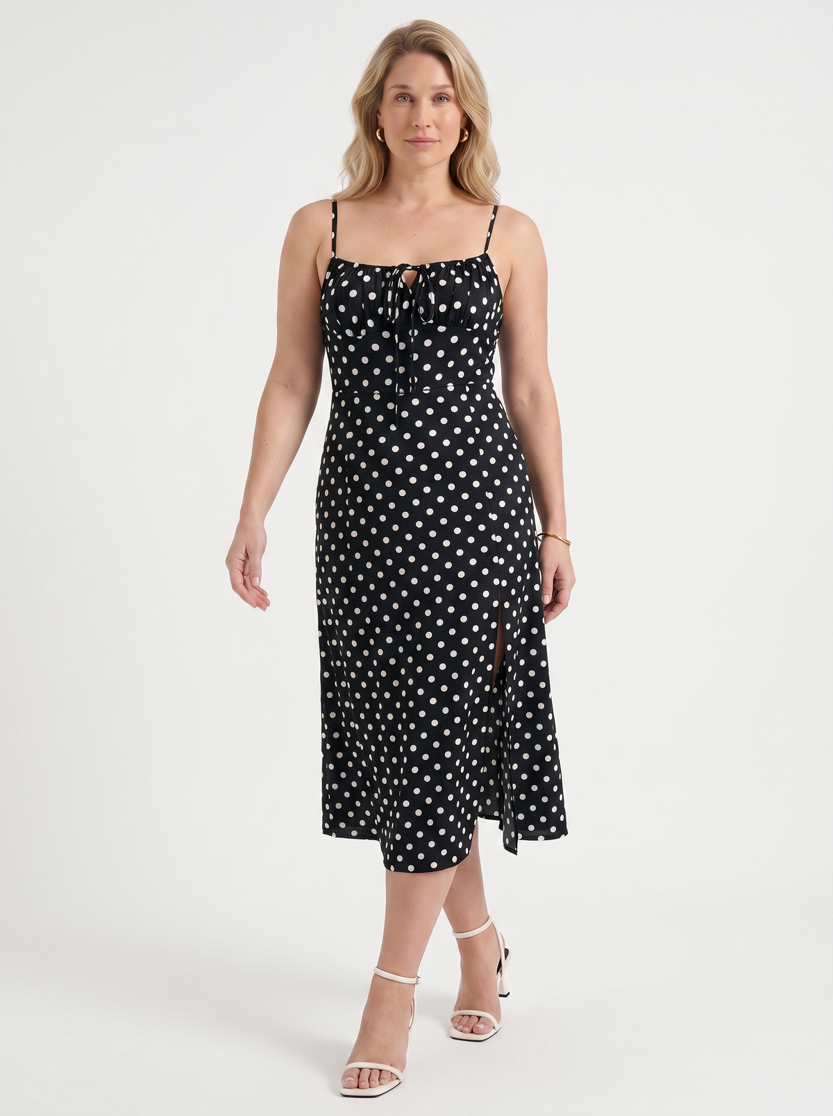 Issa Midikleid mit Punkteprint