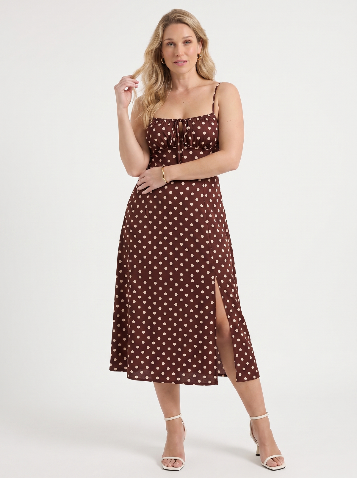 Issa Midikleid mit Punkteprint