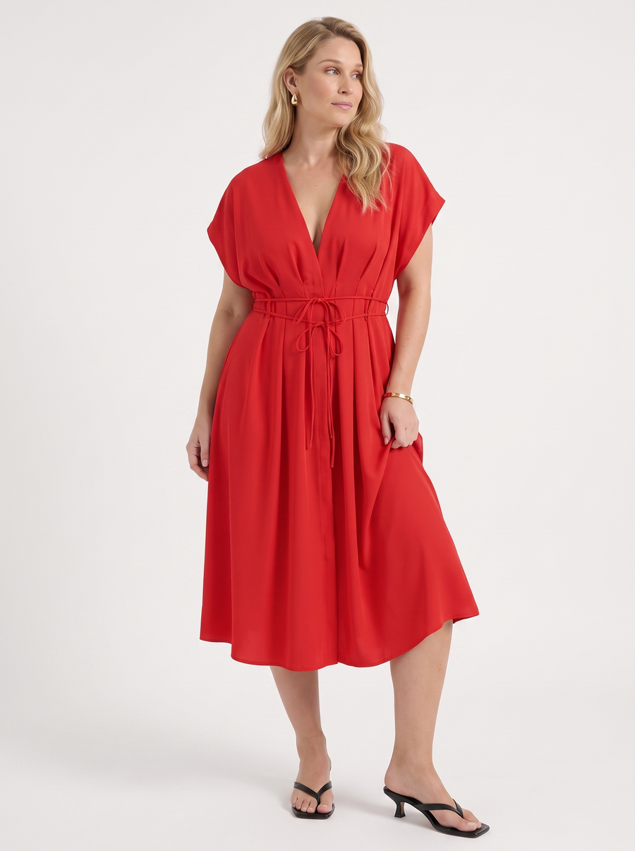 Blakely Midikleid mit Bindeband
