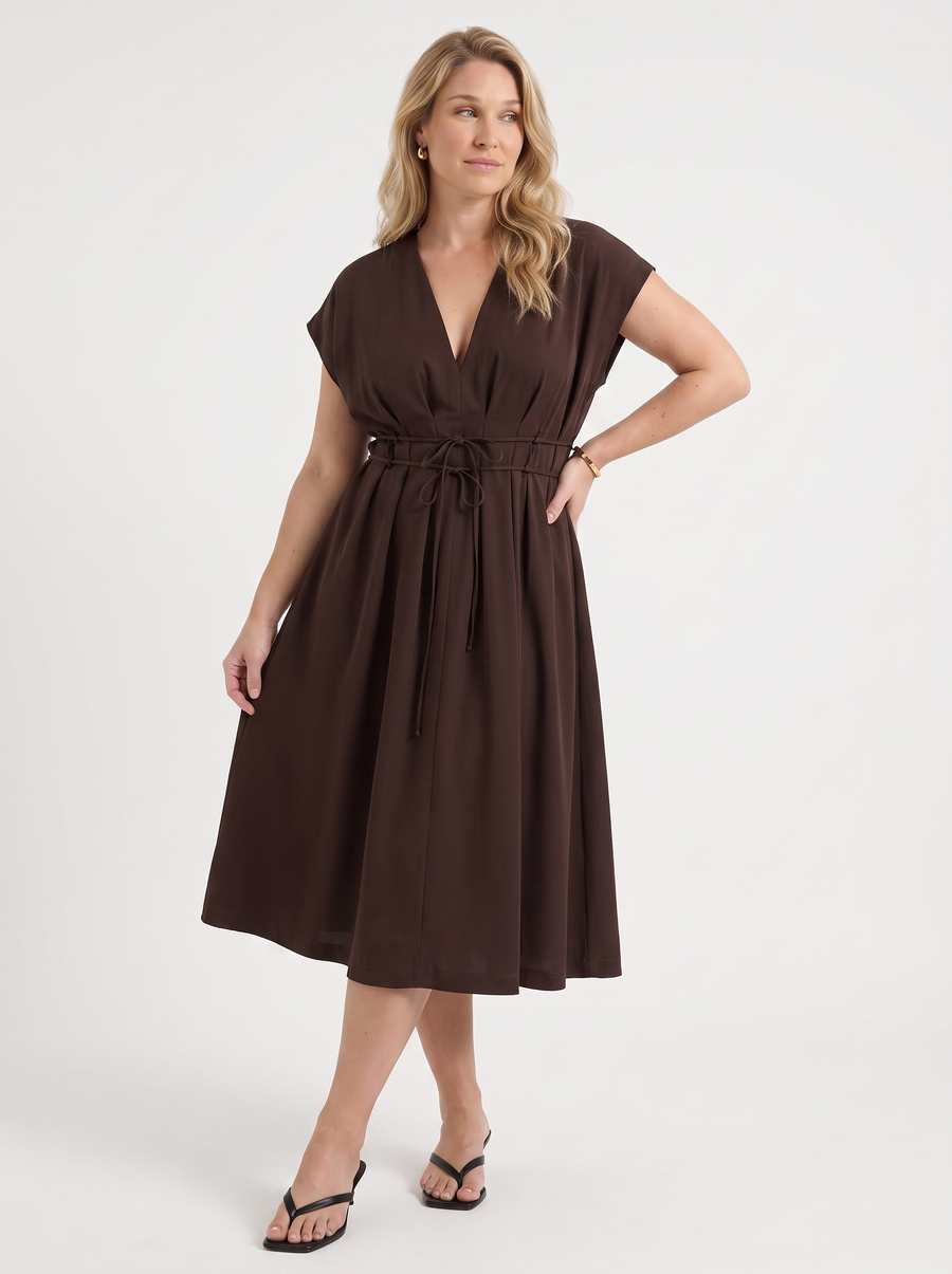 Blakely Midikleid mit Bindeband