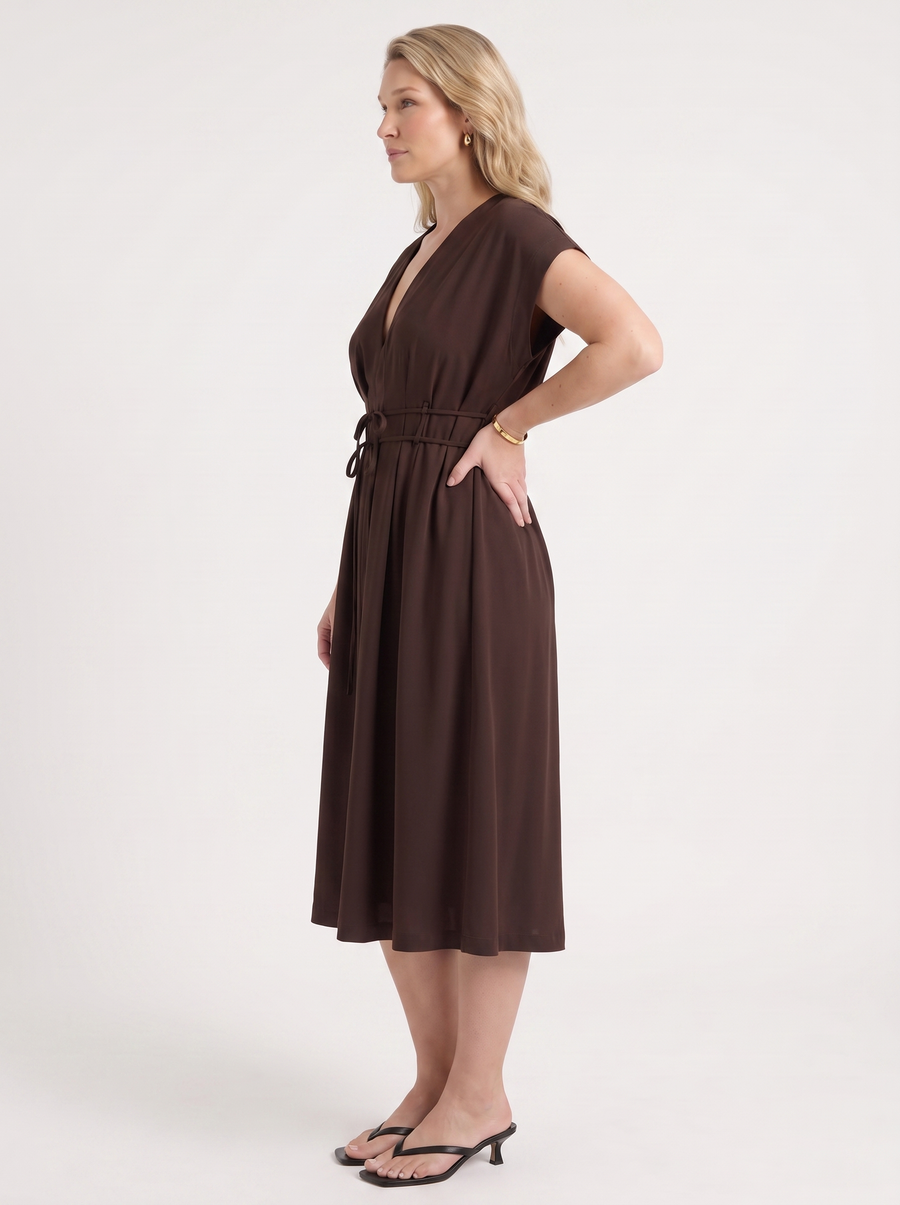 Blakely Midikleid mit Bindeband