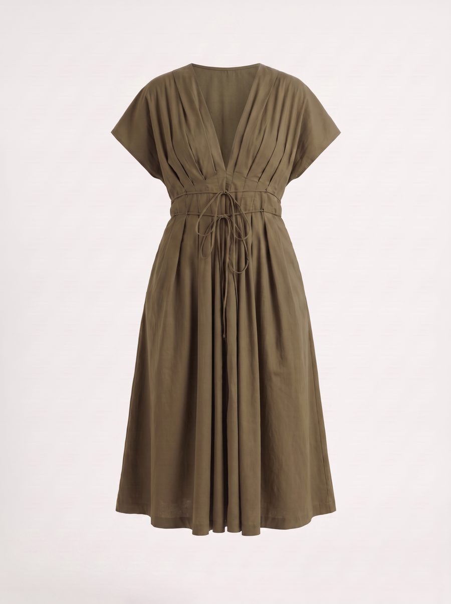 Blakely Midikleid mit Bindeband