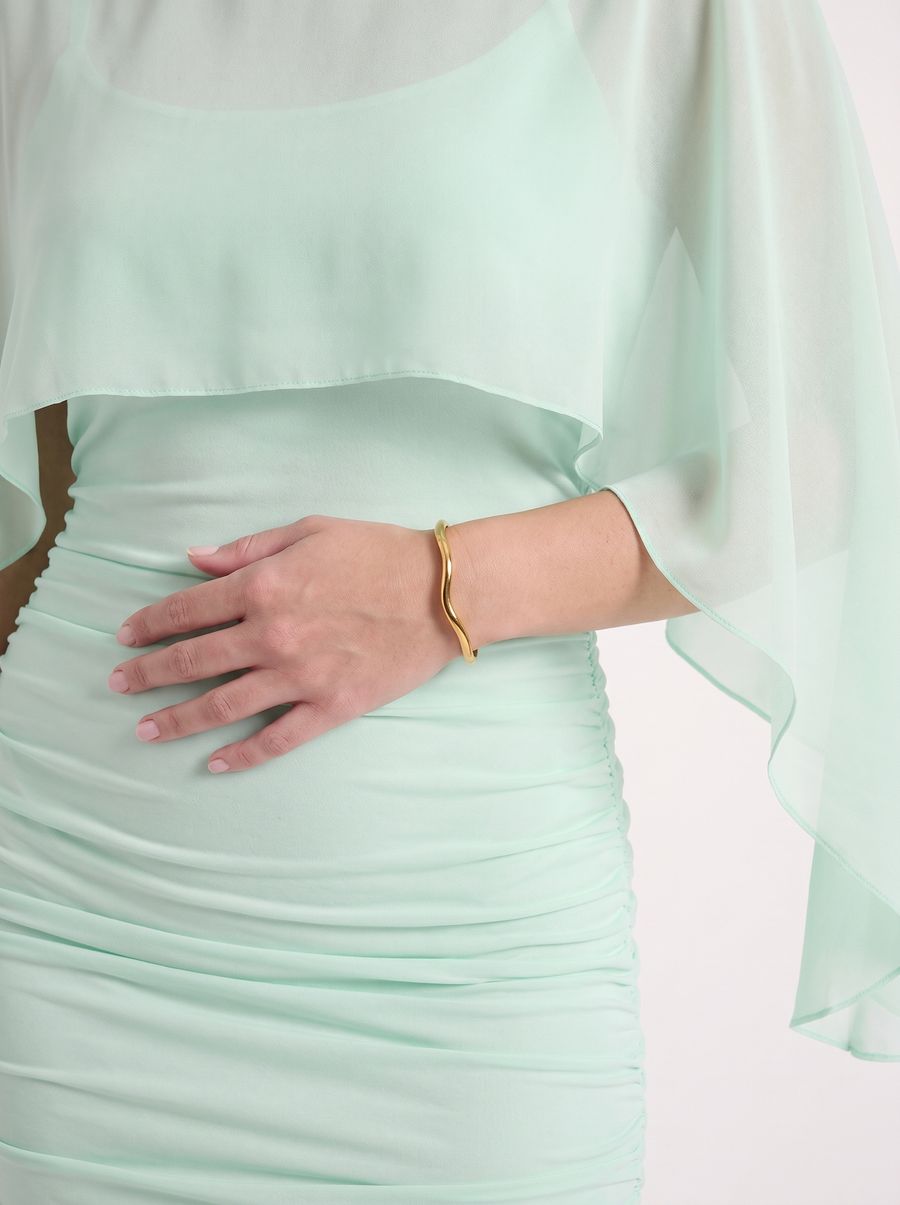 Marita Minikleid mit Cape-Overlay