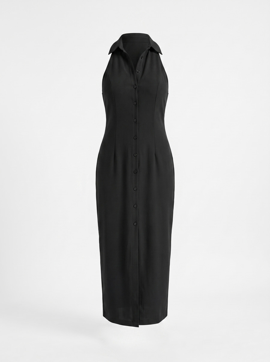 Mirella Maxikleid mit Knopfleiste
