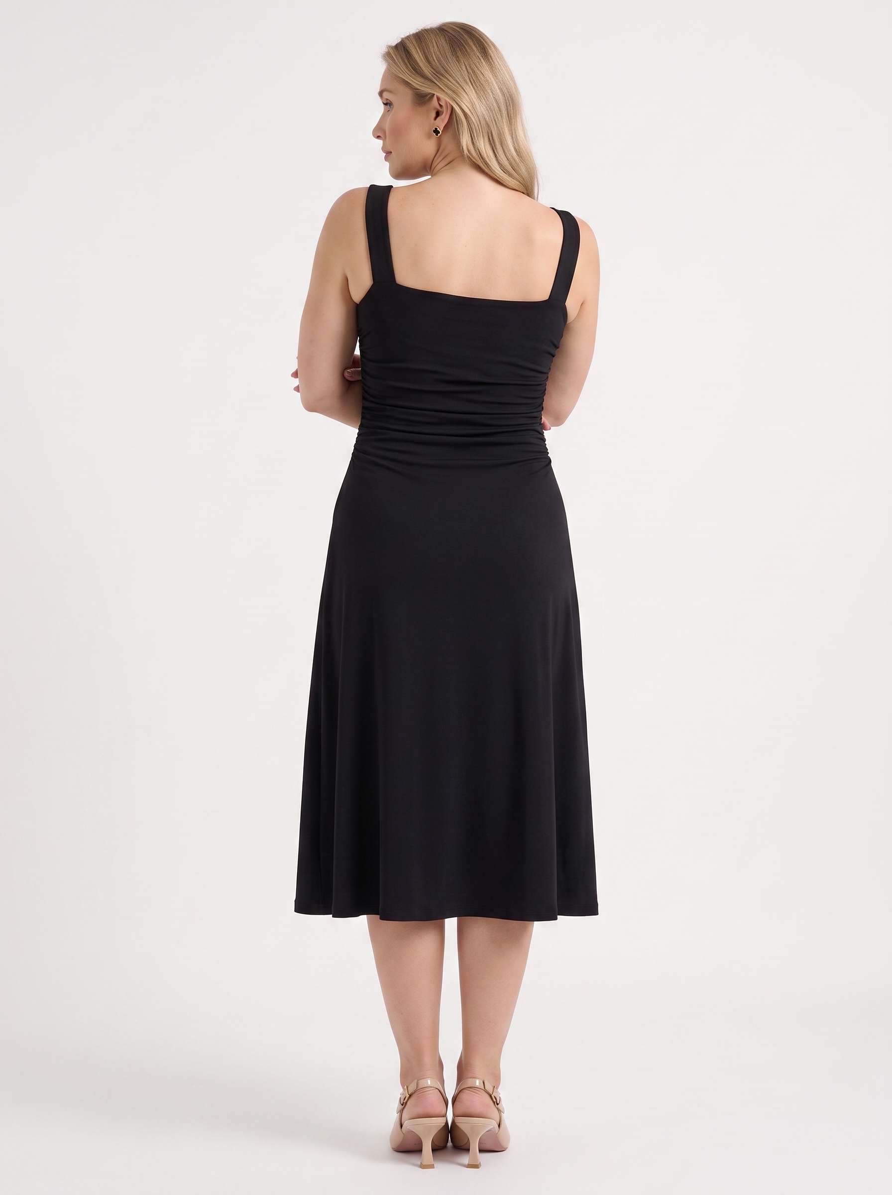 Calista Midikleid mit eckigem Ausschnitt