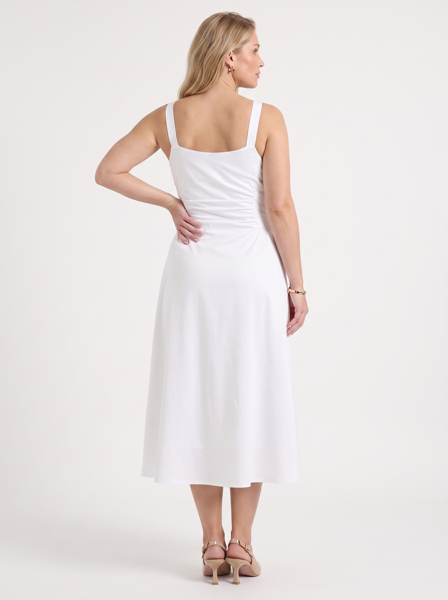 Calista Midikleid mit eckigem Ausschnitt
