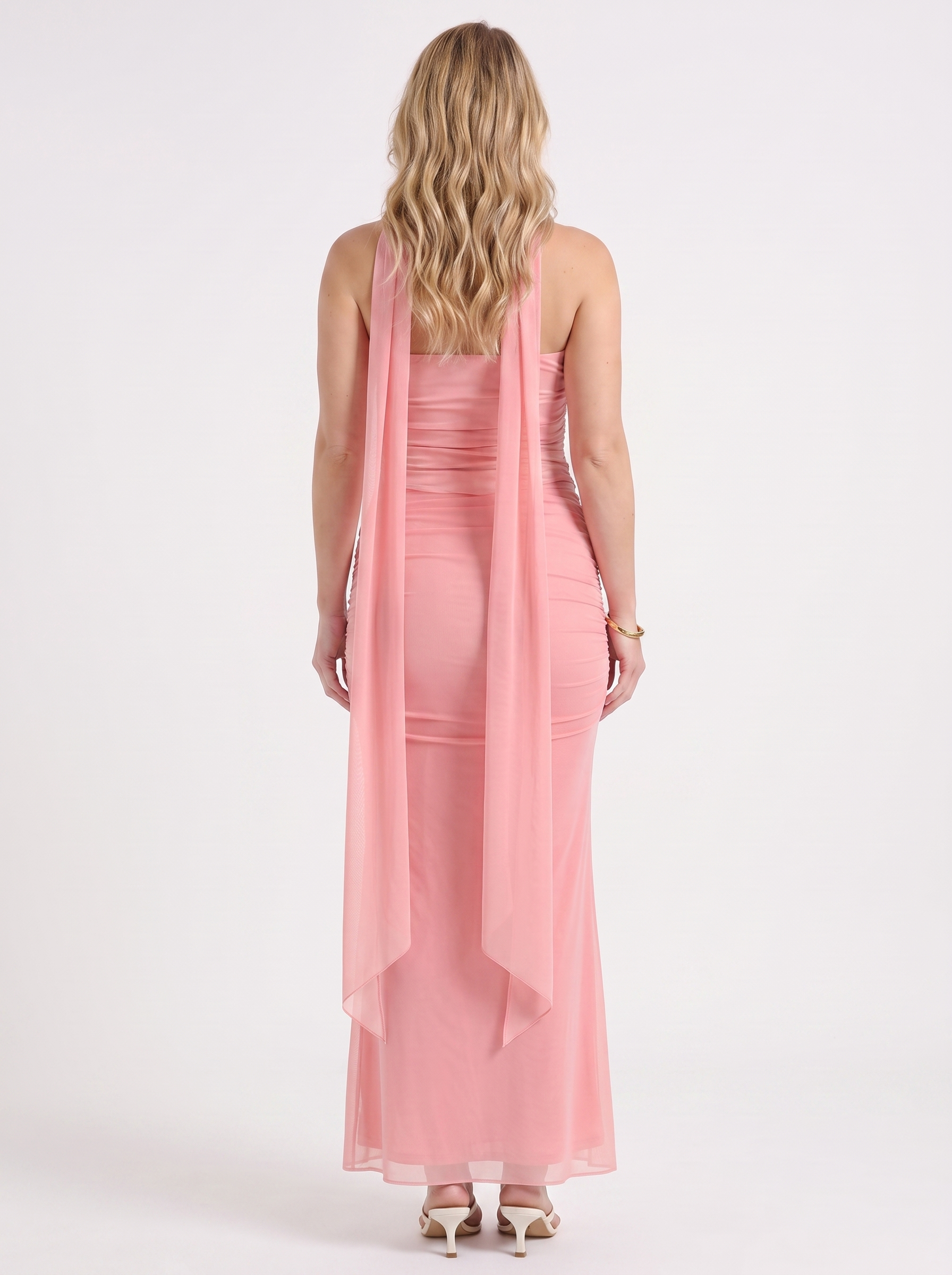 Ondine Maxikleid mit Schalkragen