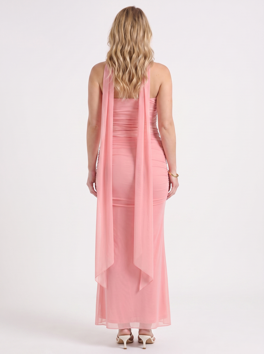 Ondine Maxikleid mit Schalkragen