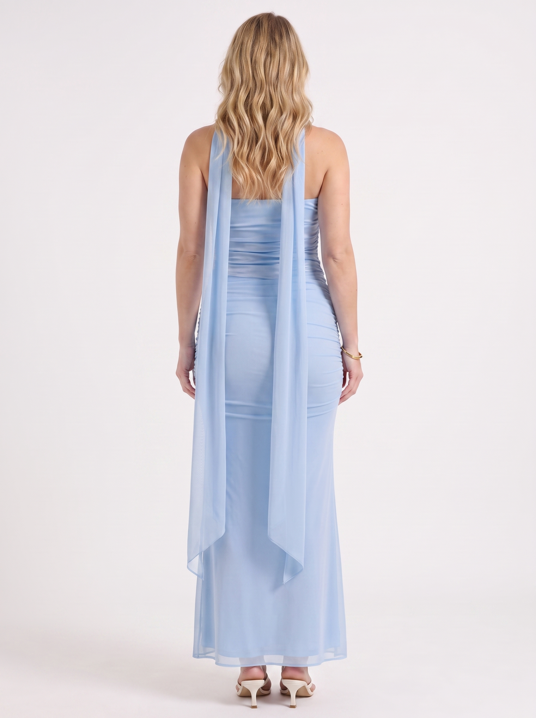 Ondine Maxikleid mit Schalkragen