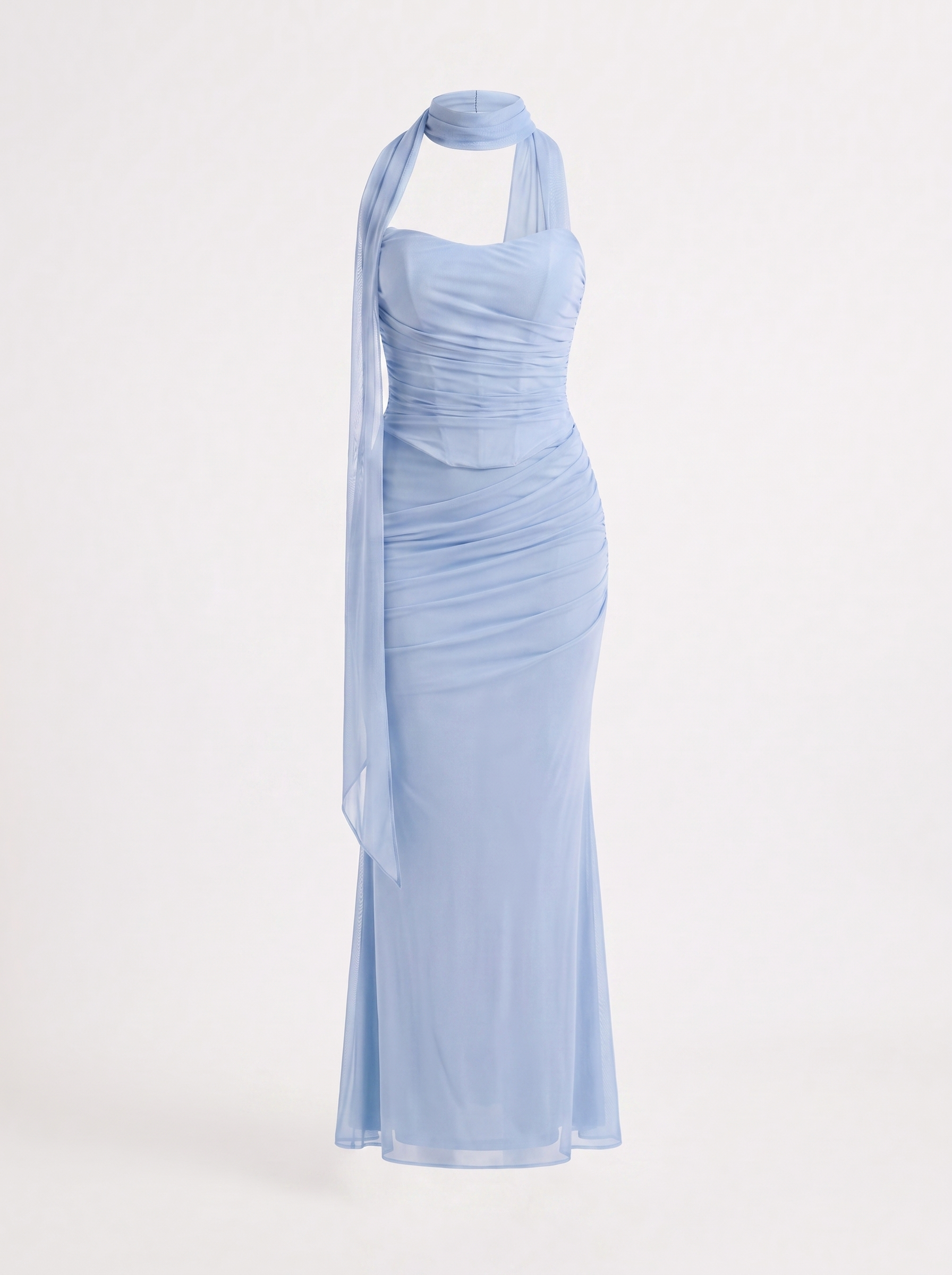 Ondine Maxikleid mit Schalkragen
