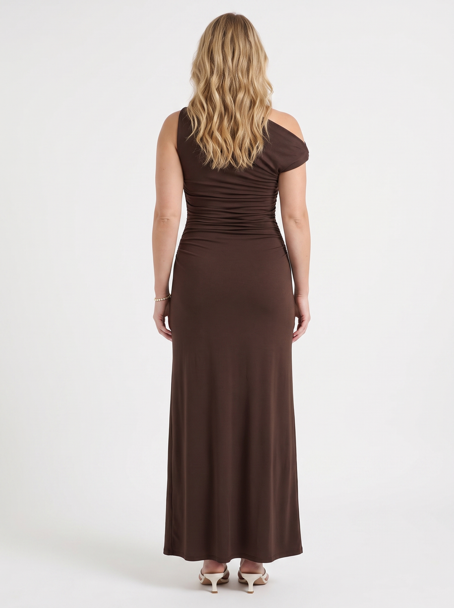 Enid Maxikleid mit One-Shoulder-Träger