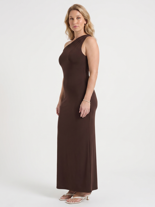 Enid Maxikleid mit One-Shoulder-Träger
