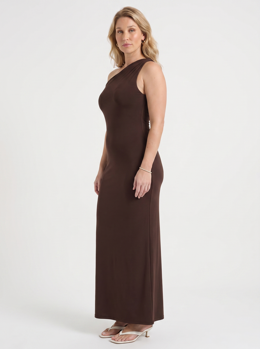 Enid Maxikleid mit One-Shoulder-Träger