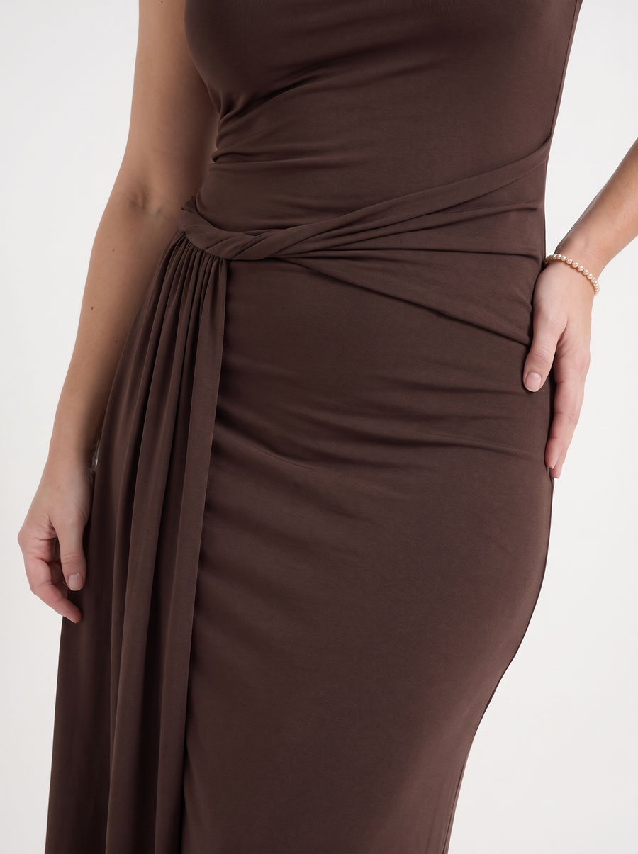 Enid Maxikleid mit One-Shoulder-Träger