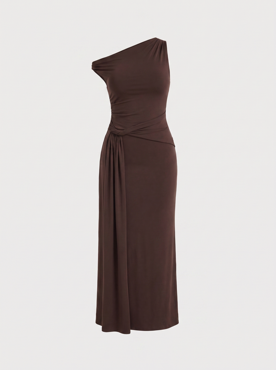 Enid Maxikleid mit One-Shoulder-Träger