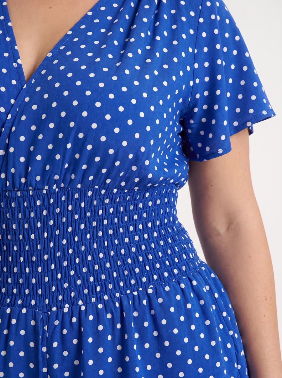 Shema Kurzer Jumpsuit mit Punkteprint
