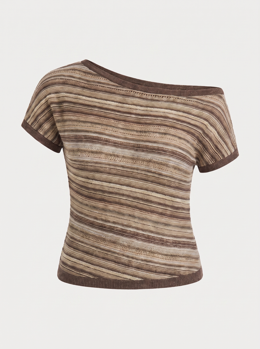 Jolie Strick Top Streifenmuster