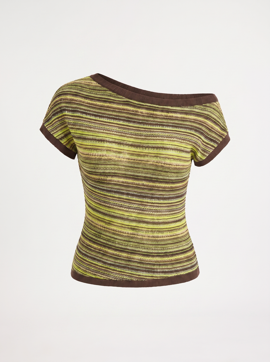 Jolie Strick Top Streifenmuster