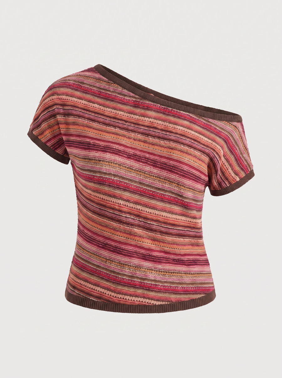 Jolie Strick Top Streifenmuster