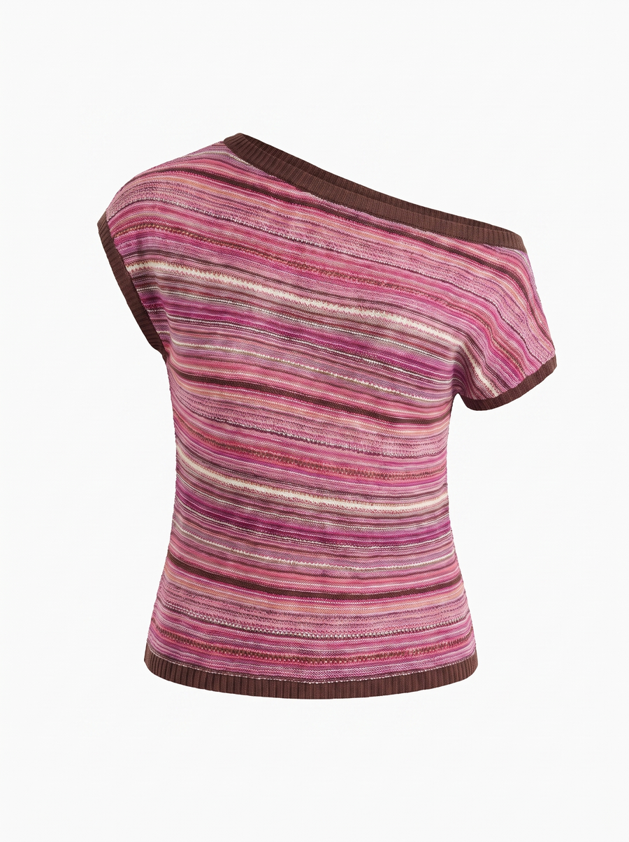 Jolie Strick Top Streifenmuster