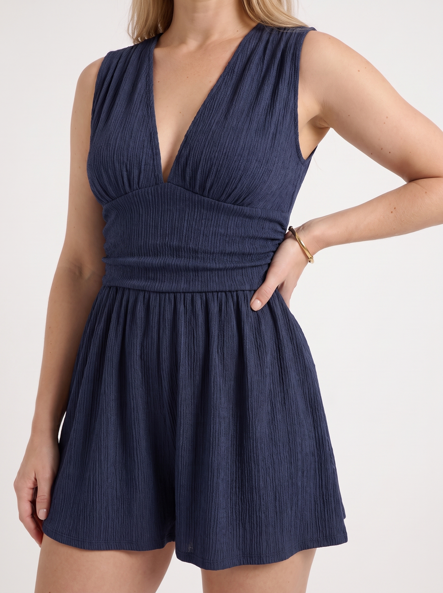 Jewel Kurzer Jumpsuit V-Ausschnitt