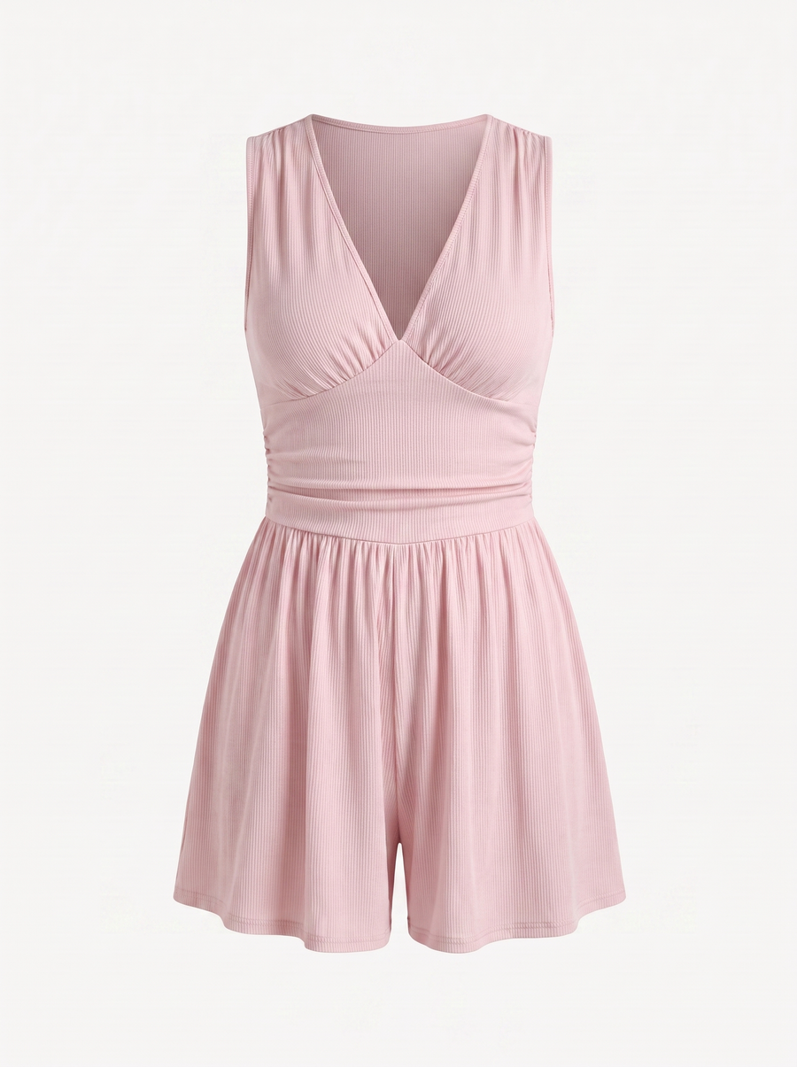 Jewel Kurzer Jumpsuit V-Ausschnitt