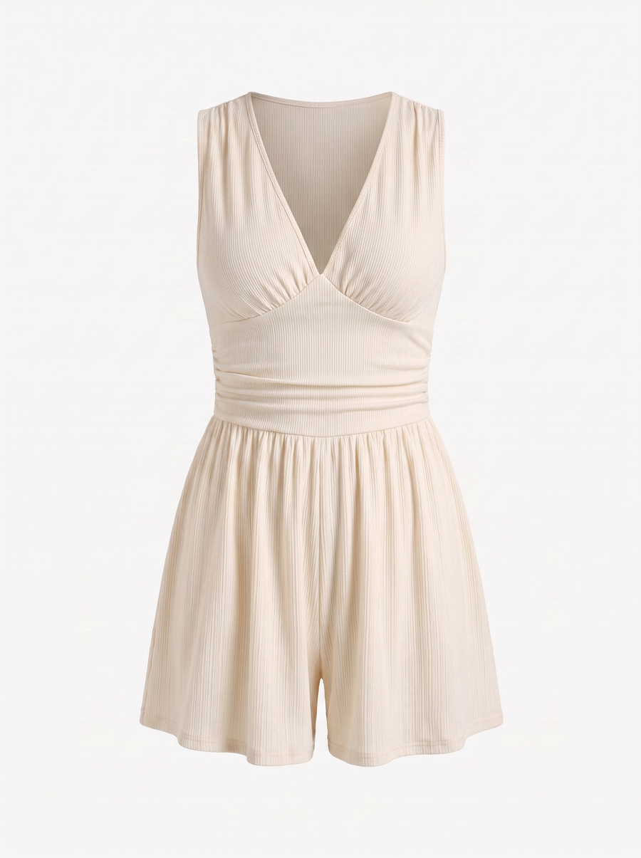 Jewel Kurzer Jumpsuit V-Ausschnitt