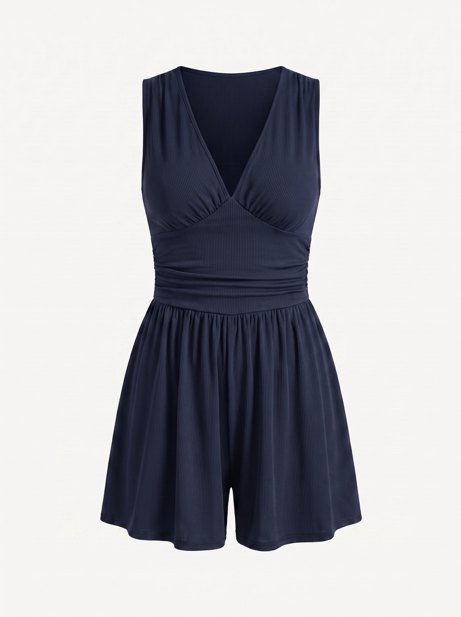 Jewel Kurzer Jumpsuit V-Ausschnitt