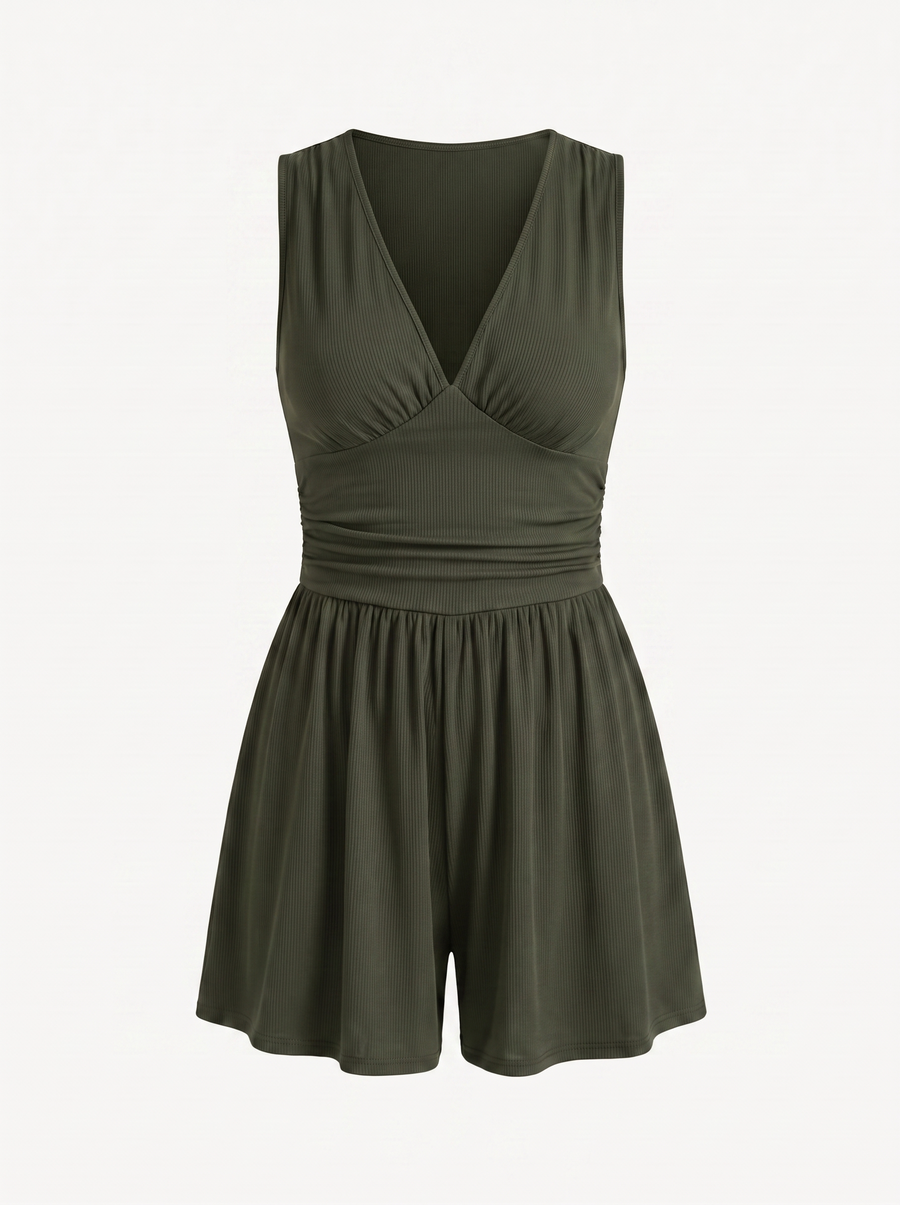Jewel Kurzer Jumpsuit V-Ausschnitt