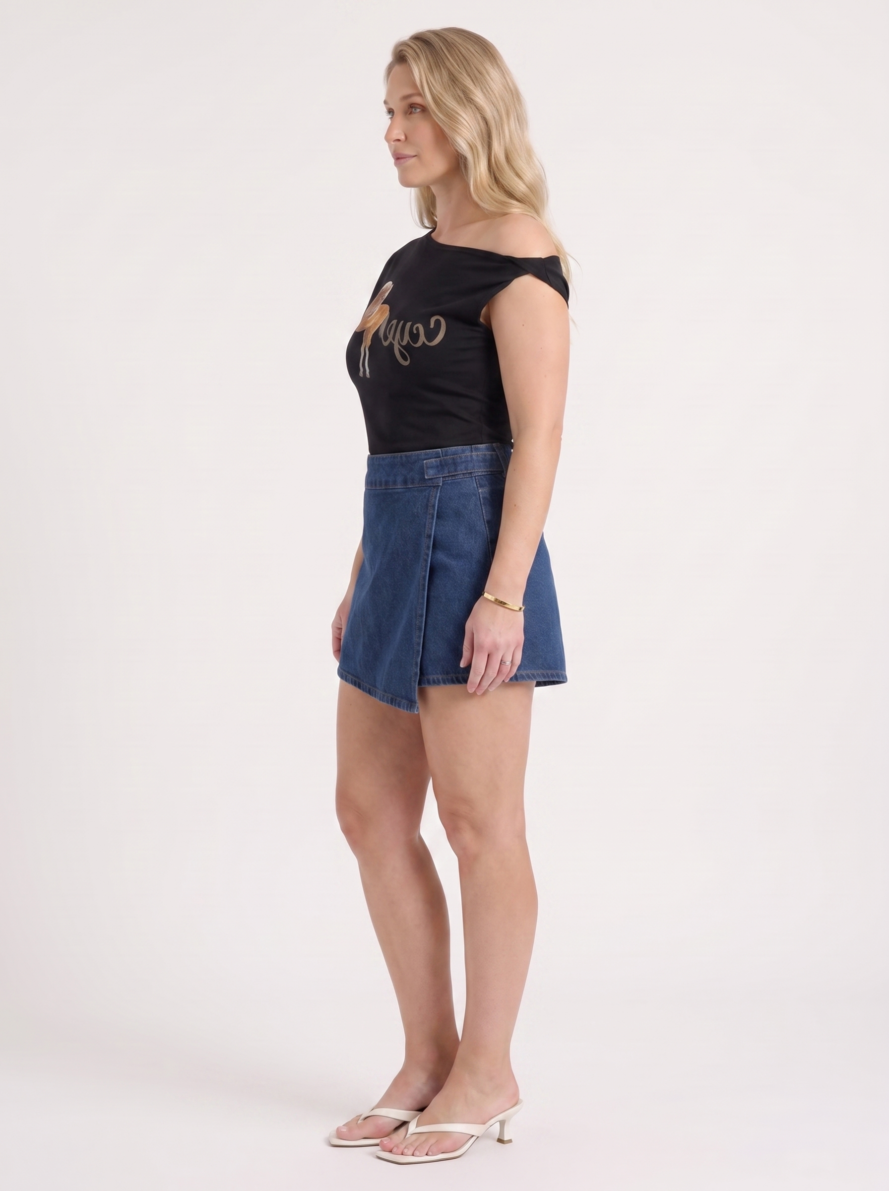 Alina Off-Shoulder-Top mit Print