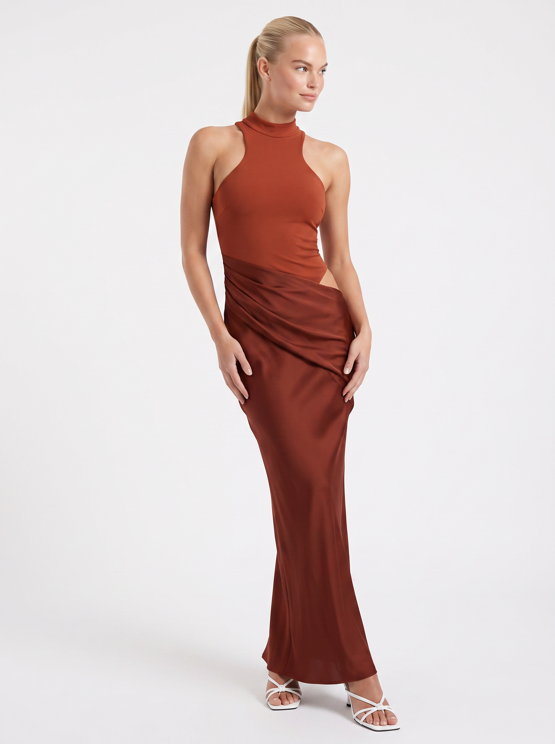 Hester Maxikleid mit Rollkragen